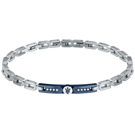 Bracciale in acciaio a catena da uomo Maserati 