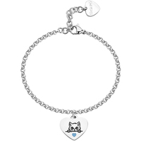 bracciale in acciaio be my family con pendente