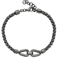 bracciale in acciaio brosway knocker nero 
