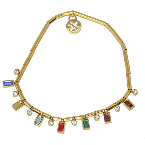 Bracciale in acciaio con charms multicolor Anartyx