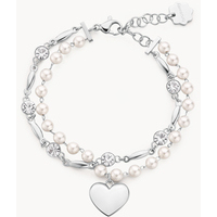 bracciale in acciaio doppio filo cuore brosway