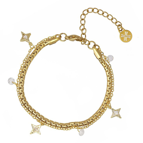 Bracciale in acciaio gold con charms Anartxy 