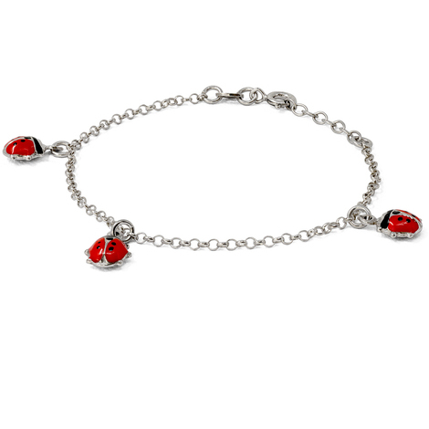 Bracciale in argento925 con coccinelle
