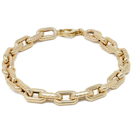 Bracciale in oro 9 Kt a catena 