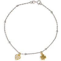 bracciale in oro 9 kt con piccoli charms
