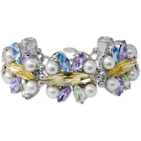 bracciale in ottone con pietre e perle evita