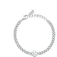 bracciale la petite story in acciaio quadrifoglio