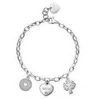 S'Agapõ Bracciale Donna in Acciaio e Cristalli | Collezione Happy