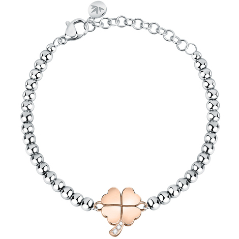 Bracciale Morellato acciaio316L con quadrifoglio