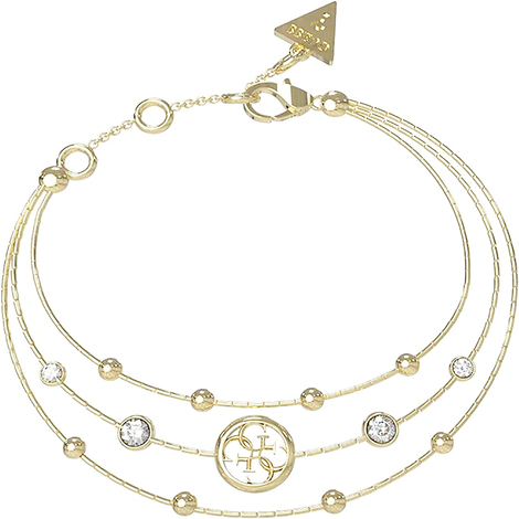 Bracelet Guess Lion King Perles noires et détails acier - JUMB01303JWST