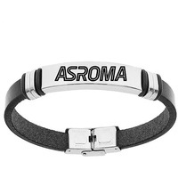 bracciale pelle uomo prodotto ufficiale a.s. roma
