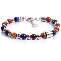 bracciale pietra cchio di tigre e jasper paesina