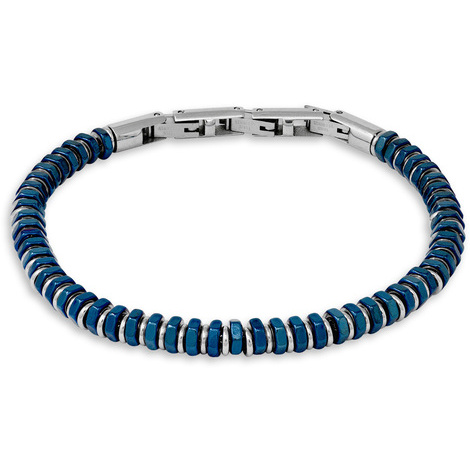 Bracciale pietre blu in acciaio Sognami Uomo