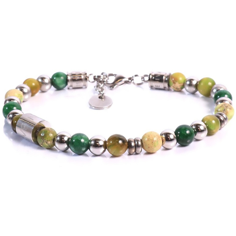 Bracciale pietre diaspro, occhio di tigre e giada