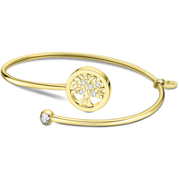bracciale rigido acciaio e albero della vita lotus