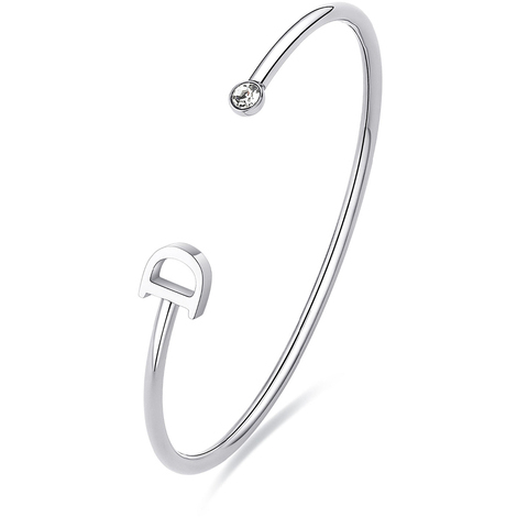 Bracciale rigido con iniziale D Sagapo Click