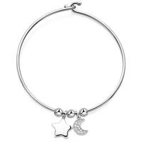 bracciale rigido con luna e stella s'agap�