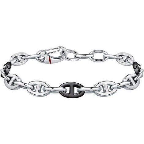 Bracciale Sector a catena in acciaio silver e nero