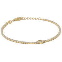 bracciale tennis argento 925 gold pietra goccia