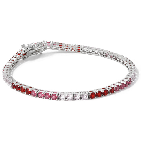 Bracciale tennis argento 925 sulle tonalità rosa