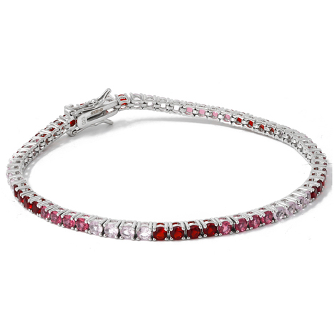 Bracciale tennis argento 925 sulle tonalità rosa
