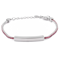 bracciale tennis bimba con piastrina centrale