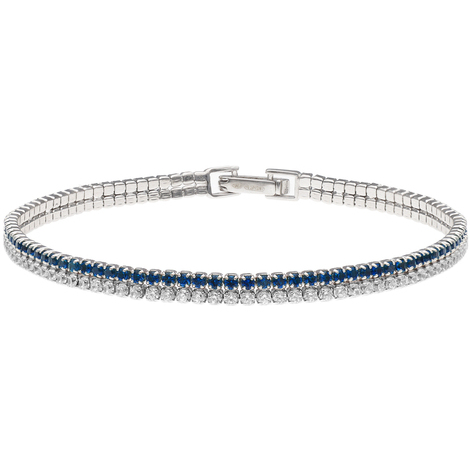 Bracciale tennis doppio filo in argento 925