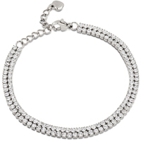 bracciale tennis doppio in acciaio ops