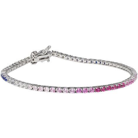 Bracciale tennis in argento 925 con cristalli
