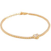 bracciale tennis in argento 925 con cuore 