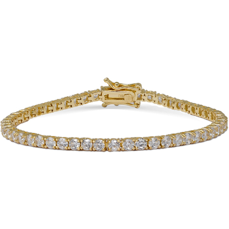 Bracciale tennis in argento925 gold con zirconi