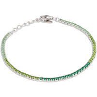 bracciale tennis in argento925 tonalit� del verde