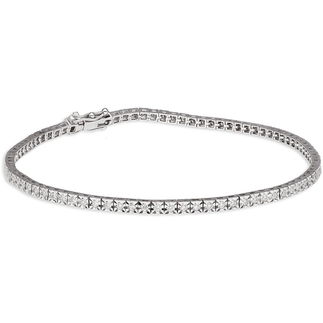 Bracciale tennis in oro 18kt e diamanti BL 0.70