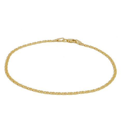 Bracciale uomo a catena grumetta in oro 9 Kt