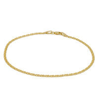 bracciale uomo a catena grumetta in oro 9 kt