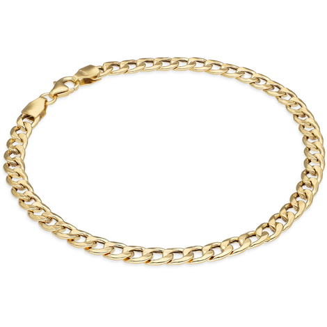Bracciale uomo a catena grumetta in oro 9 kt