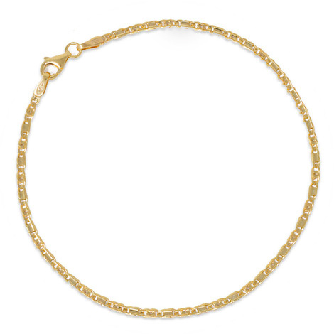 Bracciale uomo a catena traversino in oro 9 Kt
