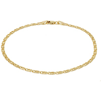 bracciale uomo a catena traversino in oro 9 kt