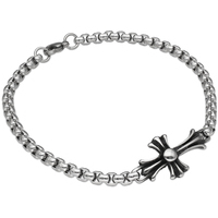 bracciale uomo con croce in acciaio sognami
