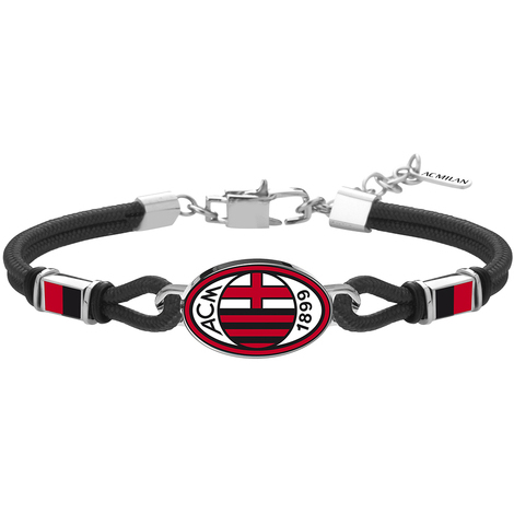 Bracciale uomo con logo centrale AC Milan Lowell