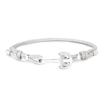 bracciale uomo cordoncino bianco sagapo anchor 