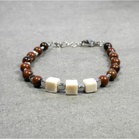 bracciale uomo cube avorio antica murrina uomo