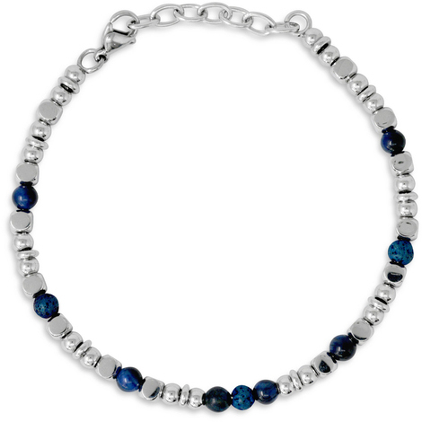 Bracciale uomo in acciaio con pietre Sognami