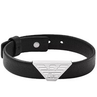 bracciale uomo in pelle emporio armani essential 