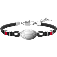 Bracciale in Acciaio e Pelle Lowell Acciaio Inox Squadre MILAN PS 38043