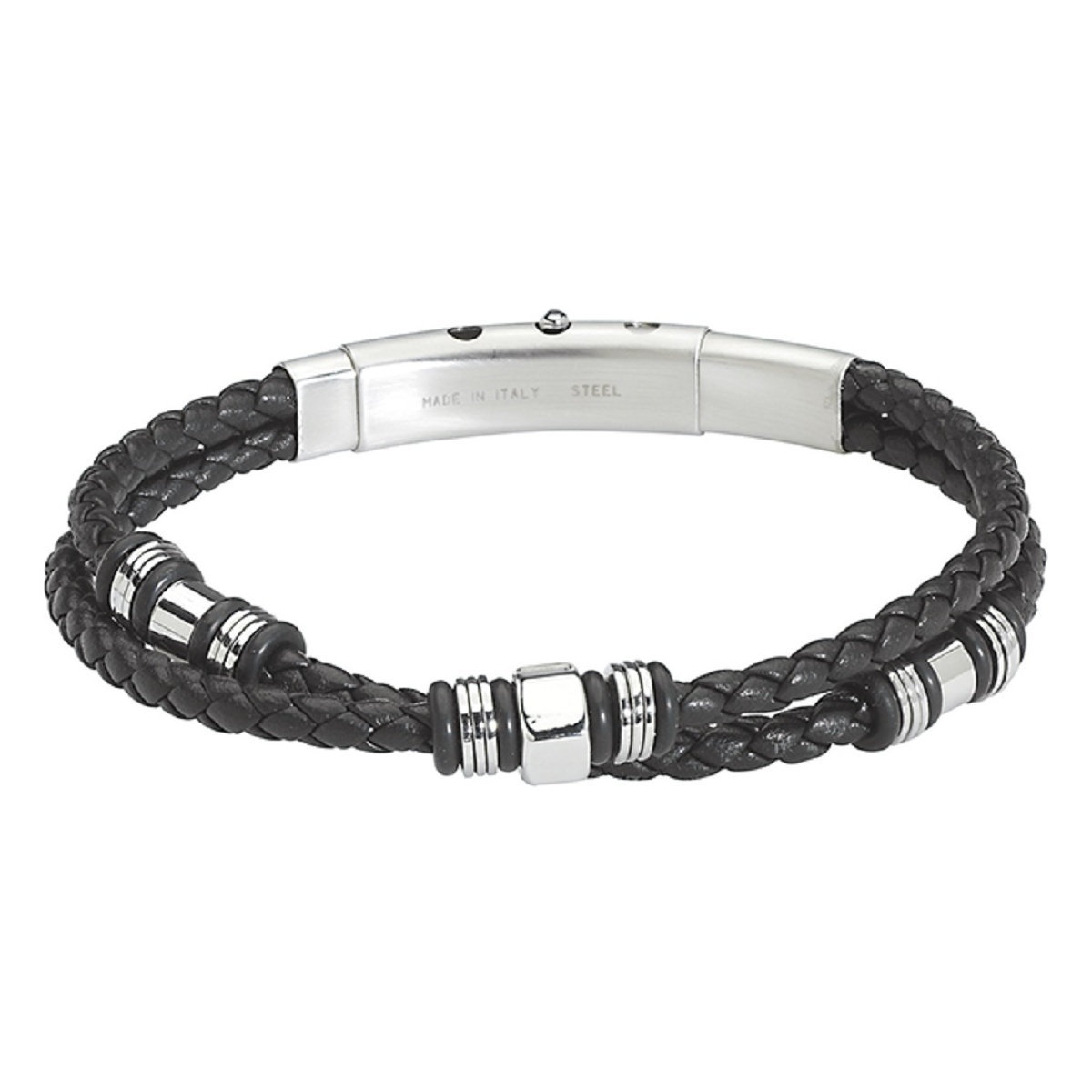 ZENSE ZB0037 - Bracciale Uomo In Vera Pelle Regolabile - Lunghezza 16-24 Cm, Peso 7 G - Gioiello Francese, Confezione In Astuccio Di Seta - Colore Unico