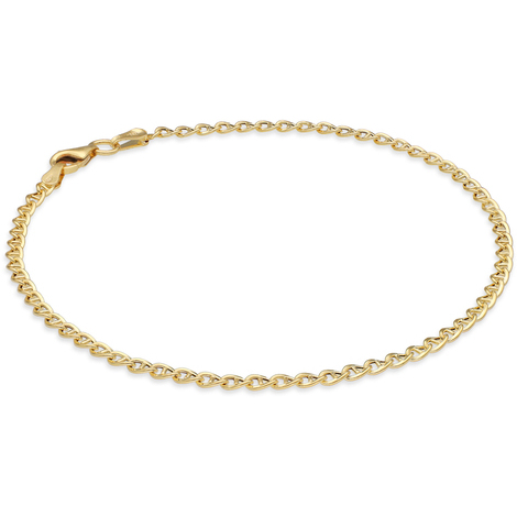 Bracciale uomo vuoto in oro giallo 18 kt