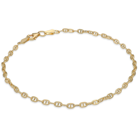 Bracciale uomo vuoto in oro giallo 18 kt