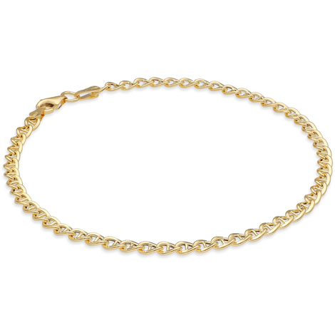 Bracciale uomo vuoto in oro giallo 18 kt