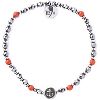 bracciale yes i am in acciaio con pietre e sfere